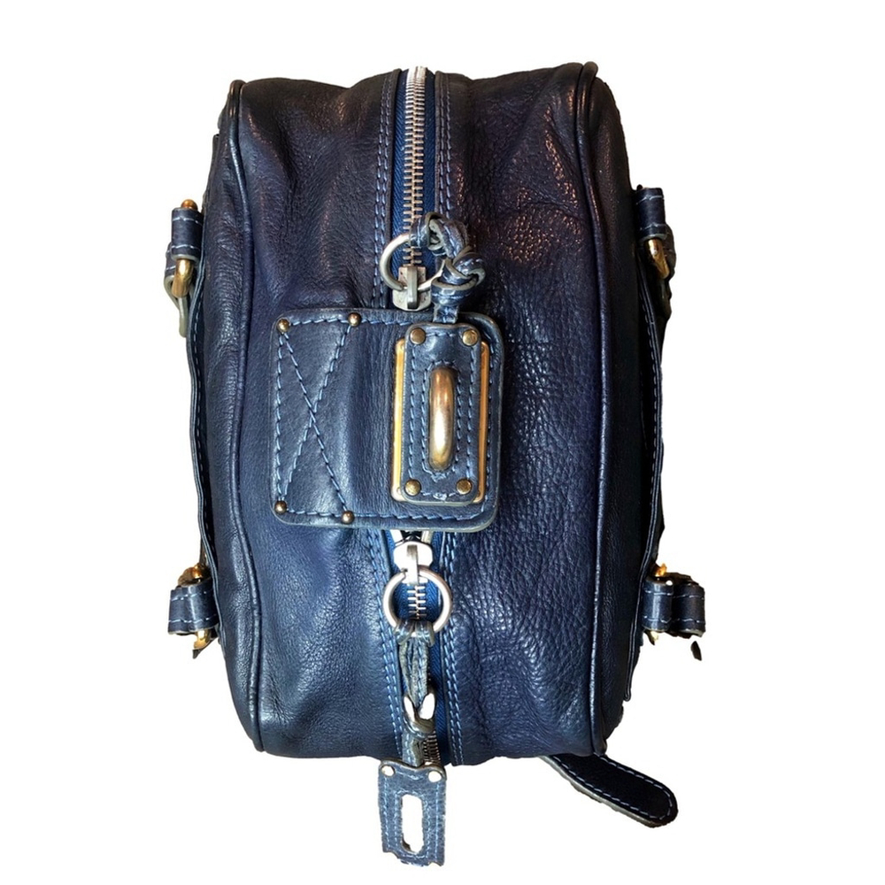 CHLOE Paddington Navy Blue Leather Tote Hand Bag CHLOE Padlock - Picture 6 of 17